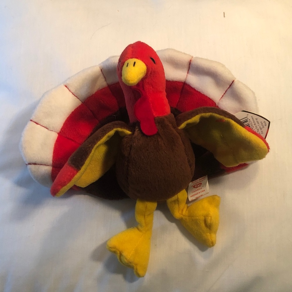 Gobbles Thanksgiving turkey beanie baby 1996